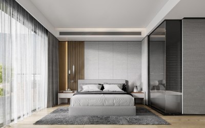 现代卧室3D模型下载